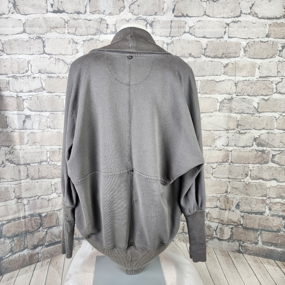 Aritzia Wilfred Diderot Cocoon Open Cardigan Gray/Bronze Cotton Cozy Soft  XXS - Picture 8 of 15